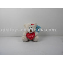 peluche velentine me besa oso de peluche con el corazón